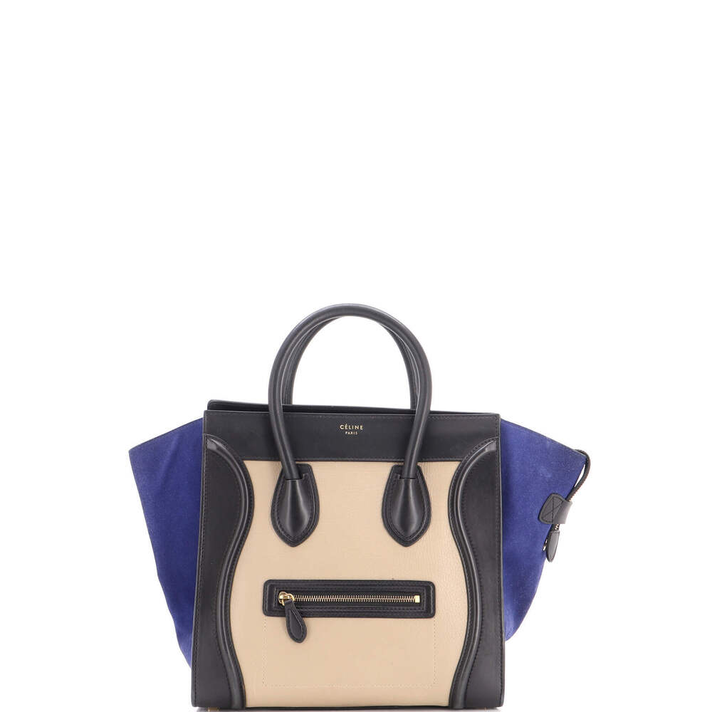 Celine Mini Tricolor Luggage Bag Leather